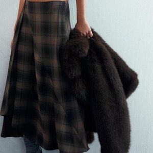 Plaid A-Line Skirt
